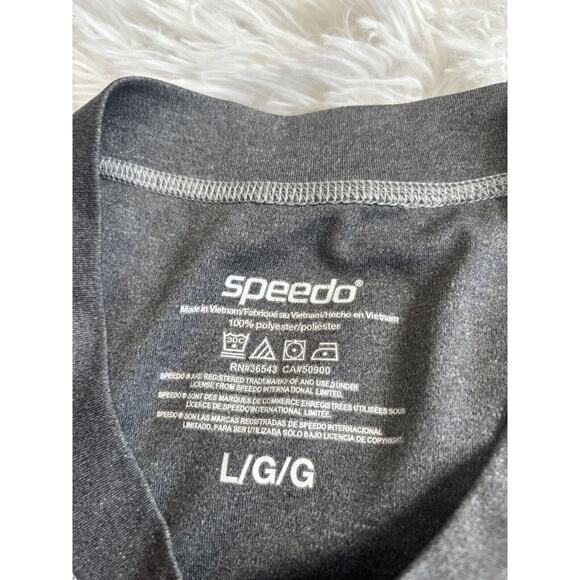 Speedo Men’s Sz. L Classic Gray Rashguard. Great Shape - Picture 3 of 7